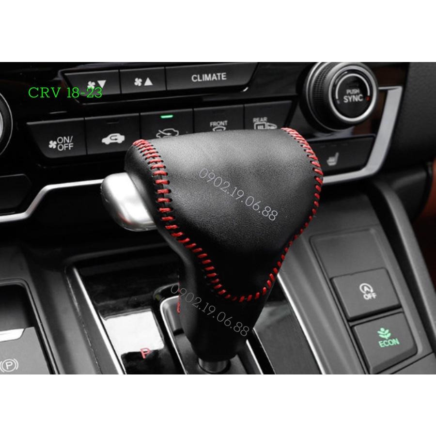 Bọc cần số da bò nhập khẩu xe honda CRV 18-23