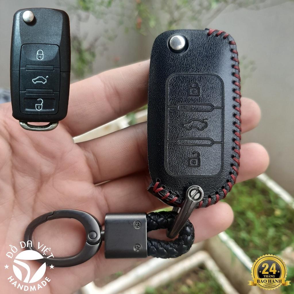 Bao Da chìa khóa Kenbo, ChengLong, Hyundai Cổ, Khoá Gập 3 Nút, Da Bò Thật, Bảo Hành 2 Năm