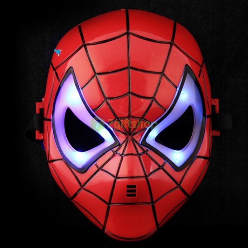 Mặt nạ siêu nhân nhện Spiderman có đèn cho bé trai hoá trang HALLOWEEN