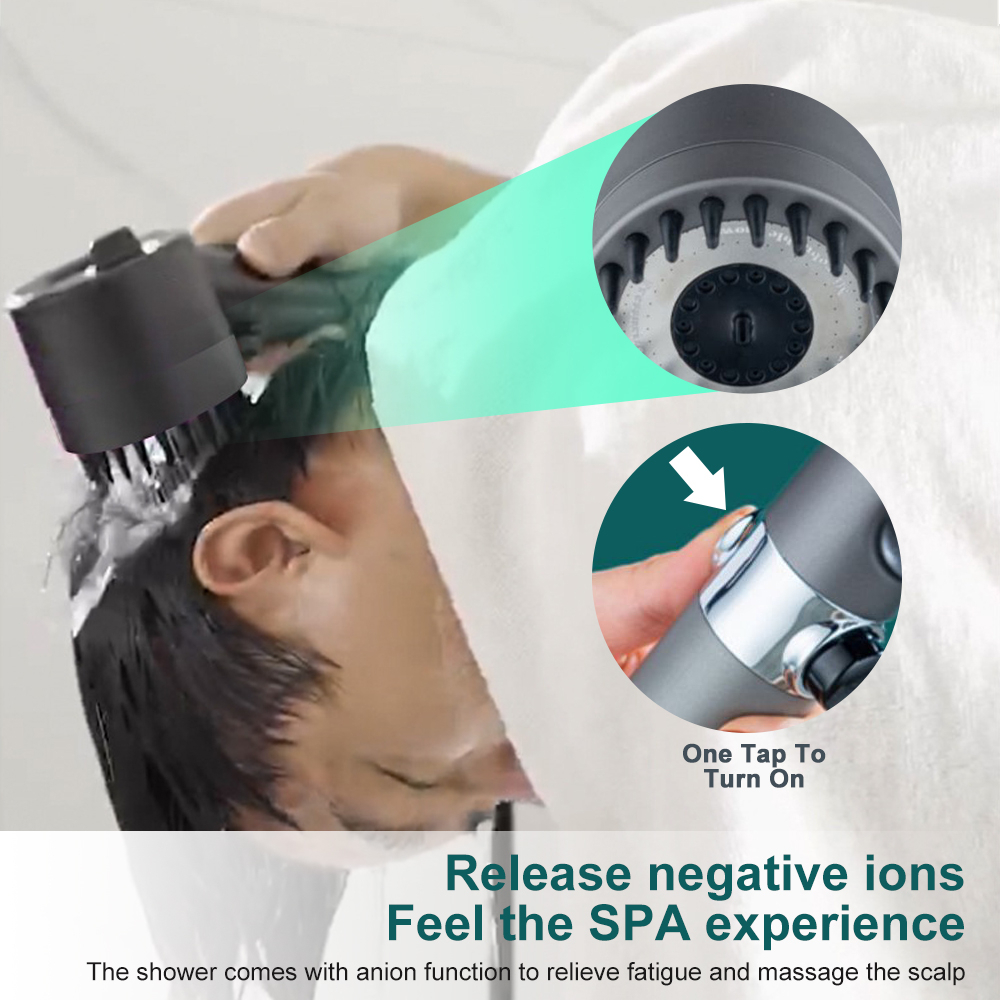 Vòi sen tăng áp massage 4 trong 1, Đầu Vòi Hoa Sen 4 Trong 1 Có 3 Chế Độ Áp Suất Cao Tiết Kiệm Nước.
