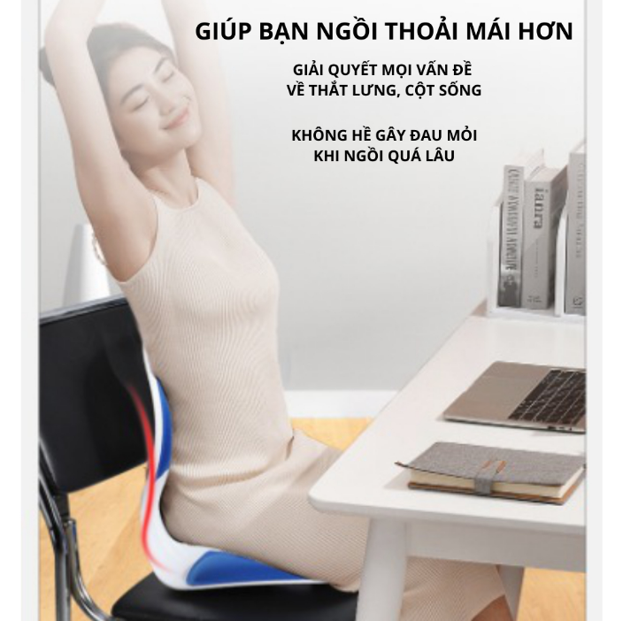 Ghế Chống Gù, Ghế Chống Cong Vẹo Cột Sống và Điều Chỉnh Dáng Ngồi, Đệm Tựa Lưng Chỉnh Eo Sử Dụng Đa Năng