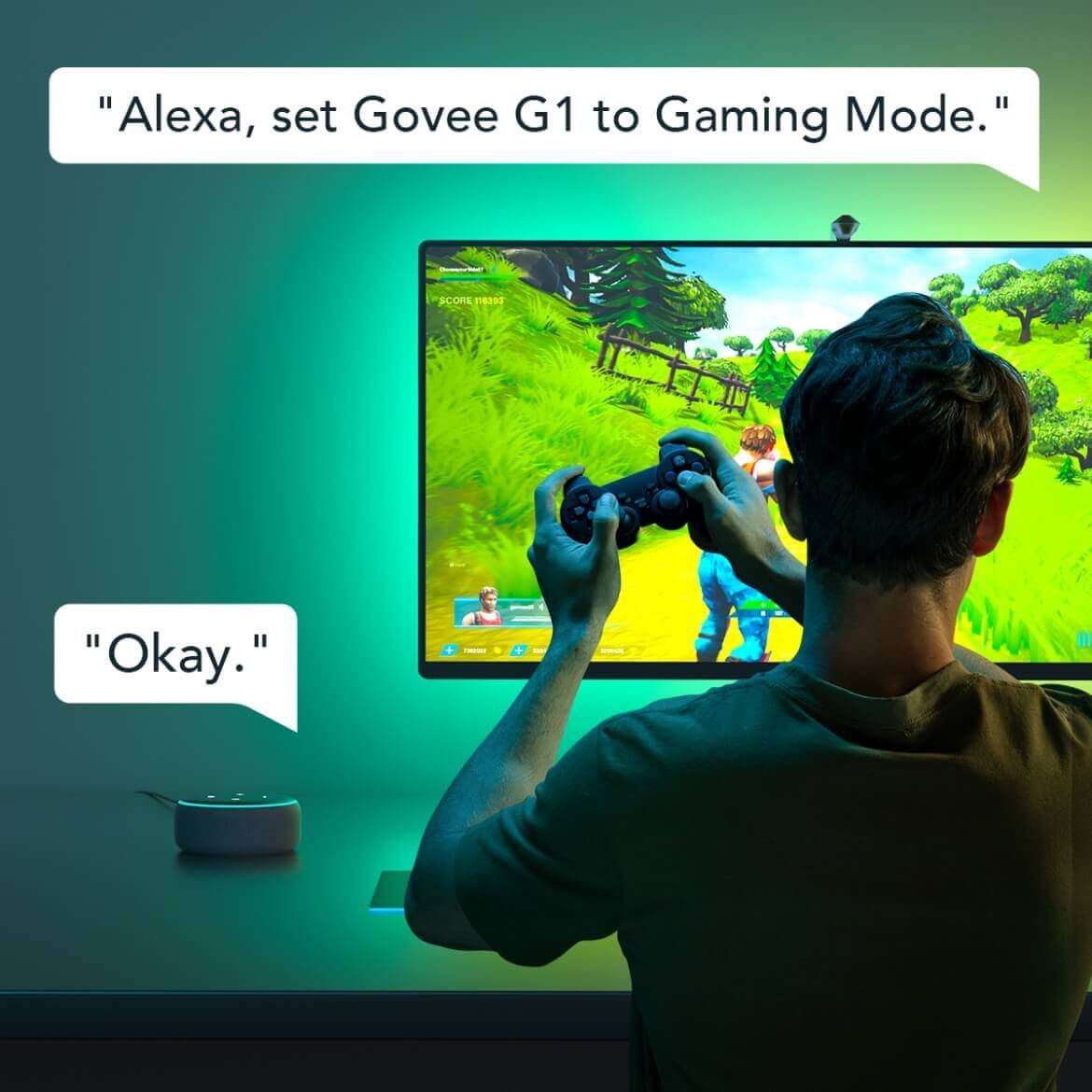 Đèn LED RGB Gaming Govee DreamView G1 Gaming Light H604B | Đèn cho không gian chơi game, giải trí | Chuyển màu theo màn hình