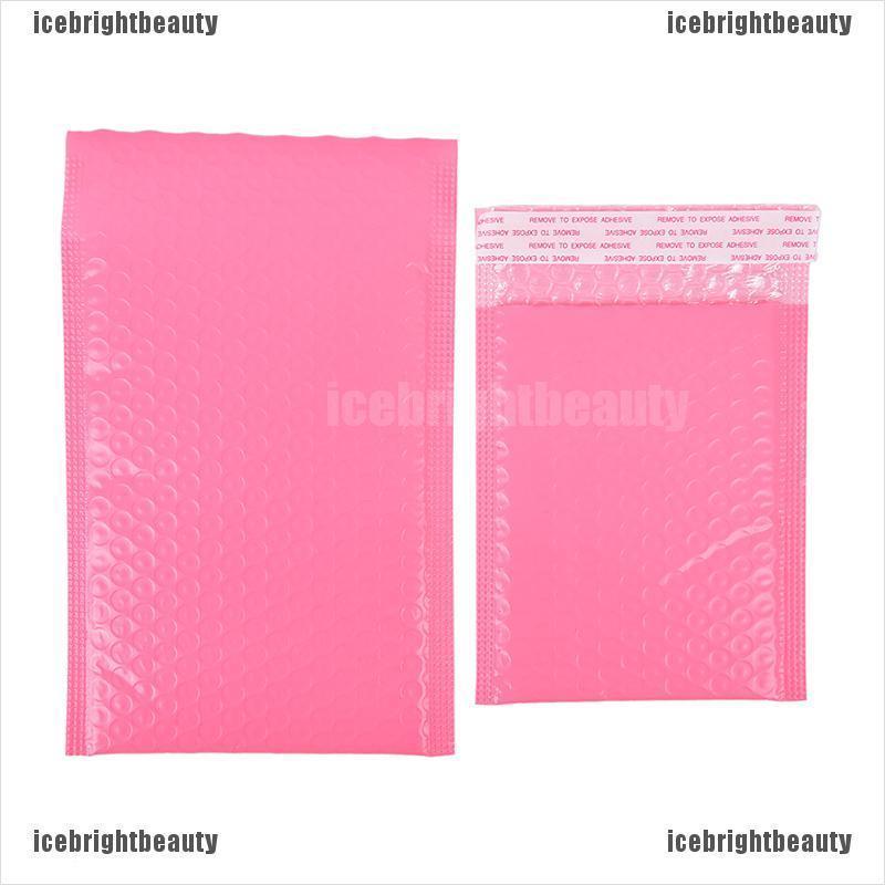 ICEB 10x Pink Bubble Bag Mailer Plastic Padded Envelope Shipping Bag Packaging