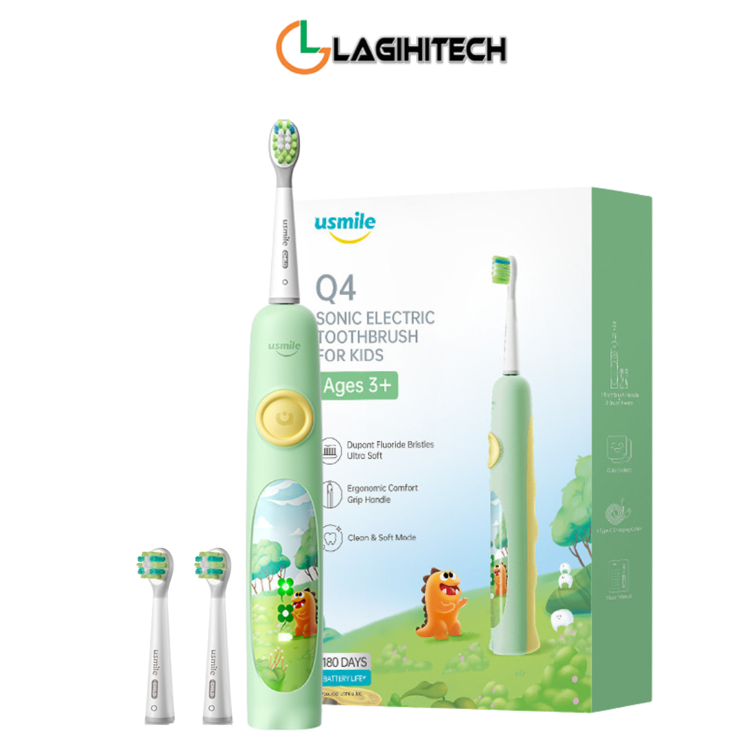 Bàn Chải Điện Sóng Siêu Âm Usmile Q4 Dành Cho Trẻ Em Bản Quốc Tế - Hàng Chính Hãng