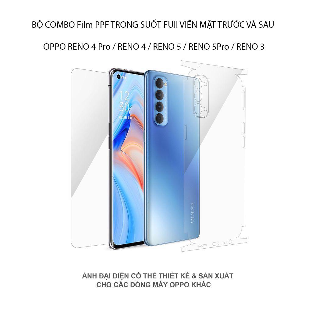 COMBO 2 Miếng Dán Film PPF dành cho OPPO Reno 4 pro / Reno 4 / Reno 5 / Reno 5 pro / Reno 3 / bảo vệ điện thoại tránh trầy xước