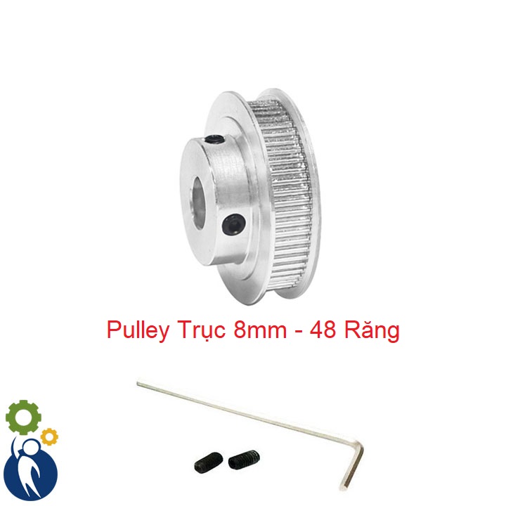 Buly, Puly, Pulley Trục 8mm - 48 Răng, sử dụng với dây đai 2GT-6mm
