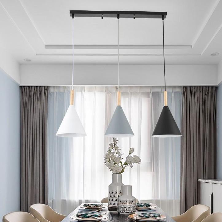 Bộ đèn thả bàn ăn NAUL kiểu dáng hiện đại - kèm bóng LED chuyên dụng và đế ốp trần