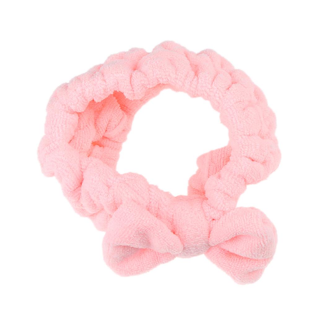 Bowknot Makeup Cosmetic Shower Bath Spa Elastic Hair Band Headband Purple