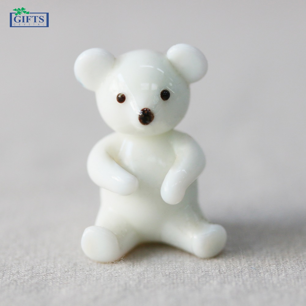 Tượng Gấu thủy tinh màu 1517