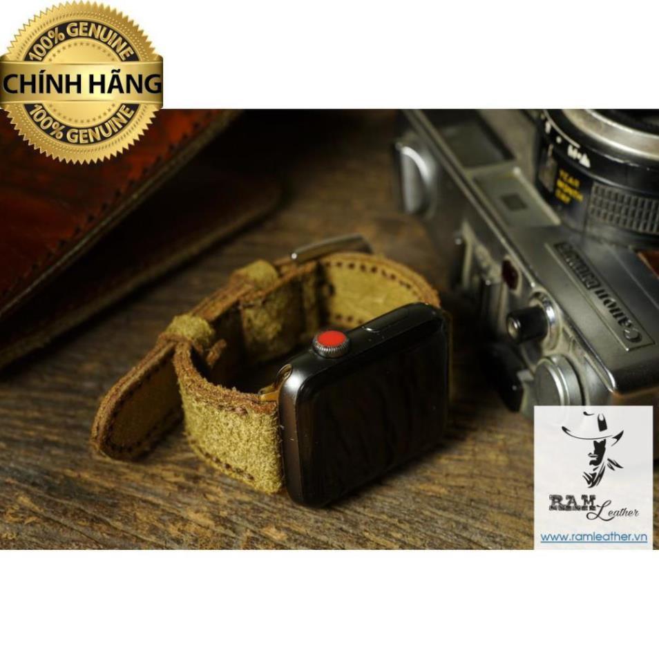 DÂY ĐỒNG HỒ DA BÒ NÂU XANH DÀNH CHO CASIO,APPLE WATCH - RAM CLASSIC 1960 - HÀNG CHÍNH HÃNG