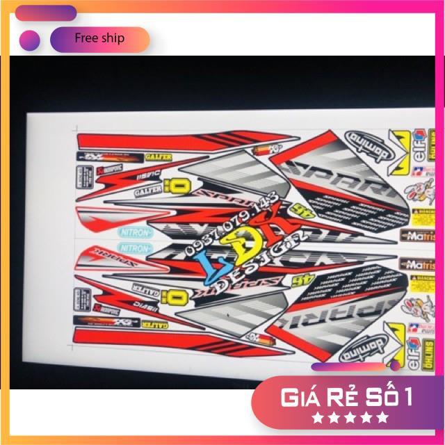 Tem rời dành cho xe Exciter 2009 Spark đỏ đen .