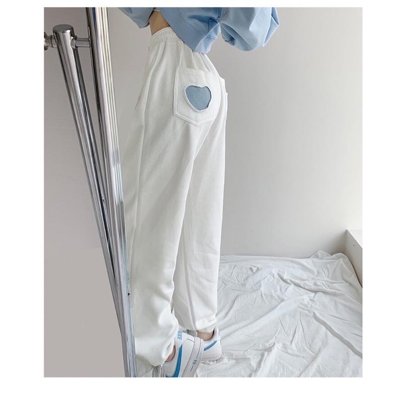 Quần jogger thể thao HEART chun ống unisex (Ảnh thật)