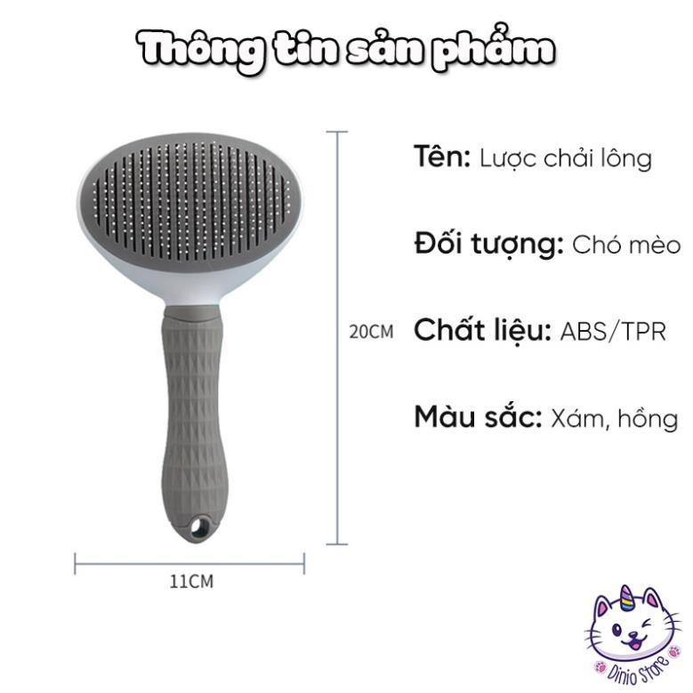 Lược chải lông chó mèo có nút bấm