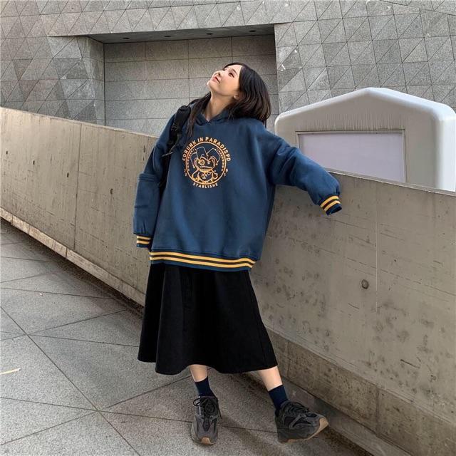 ÁO KHOÁC NỈ HOODIE FORM RỘNG CÁ TÍNH CÓ UP VIDEO HÀNG THẬT