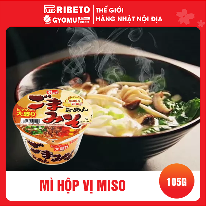 Mì ăn liền, mì hộp vị miso 105g - Hàng Nhật nội địa