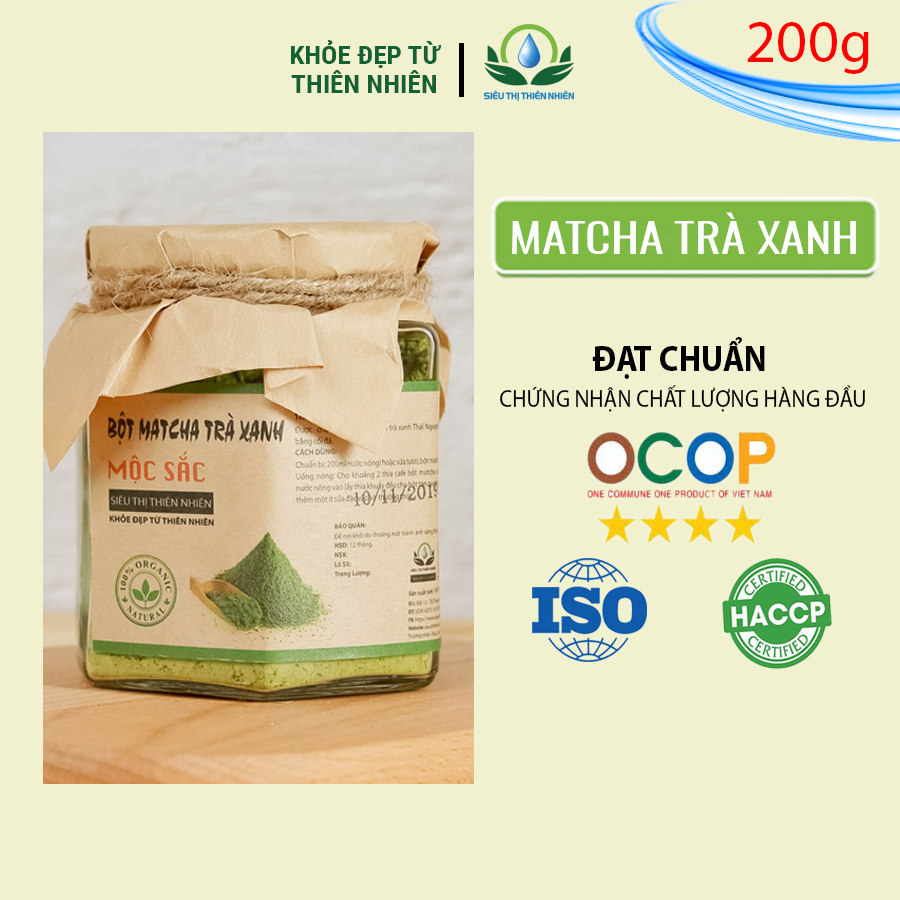 Bột matcha trà xanh Mộc Sắc cao cấp