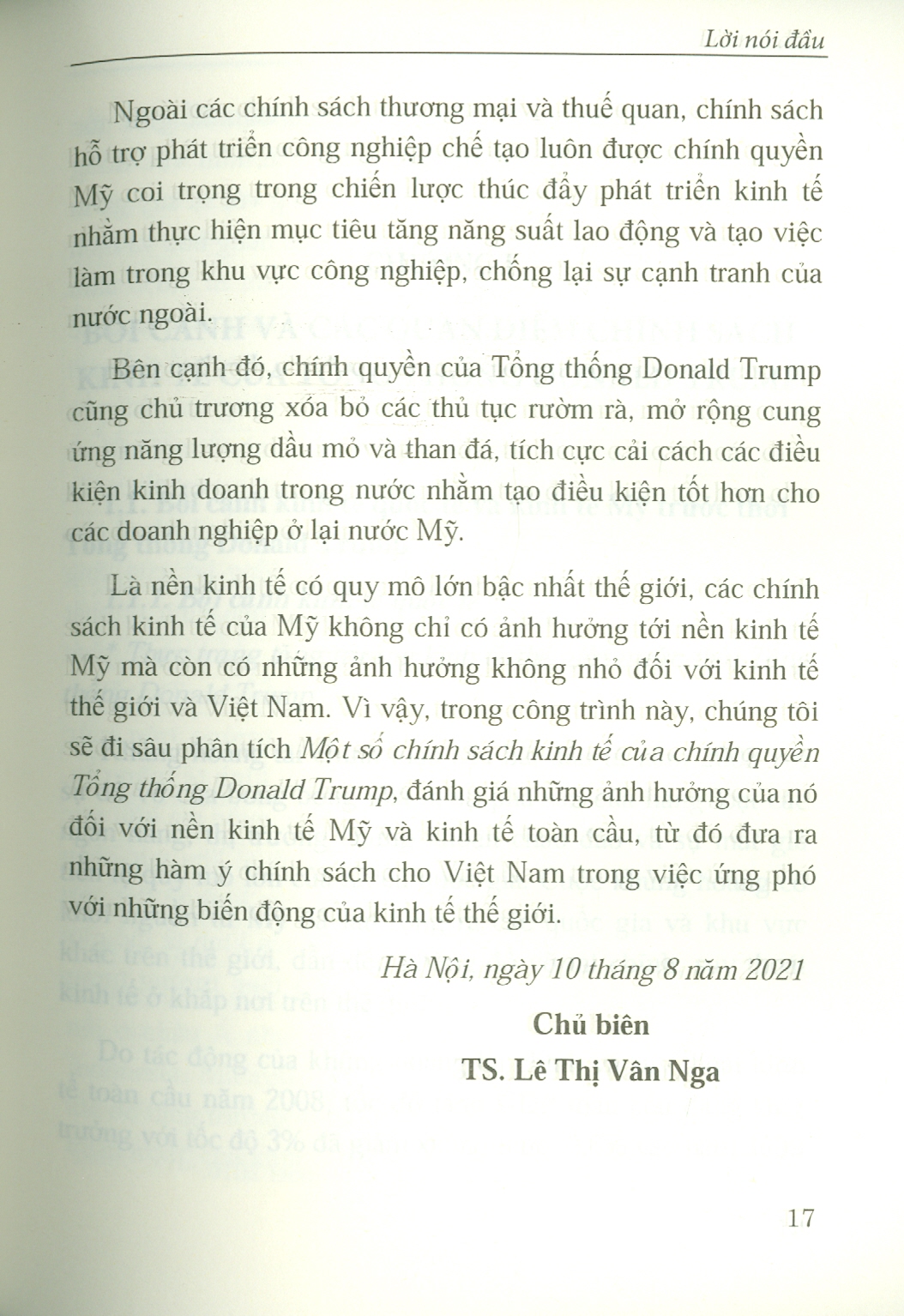 Một Số Chính Sách Kinh Tế Của MỸ Dưới Thời Tổng Thống DONALD TRUMP