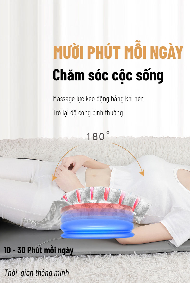 Đệm Massage Da Cao Cấp - Massage Cổ, Vai, Gáy - Massage Toàn Thân - Phiên Bản 2021 - Đệm Mát Xa Toàn Thân Hồng Ngoại