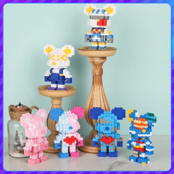 [Full mẫu] Đồ chơi lắp ráp bearbrick gấu bạo lực mini 3d decor độc đáo đáng yêu