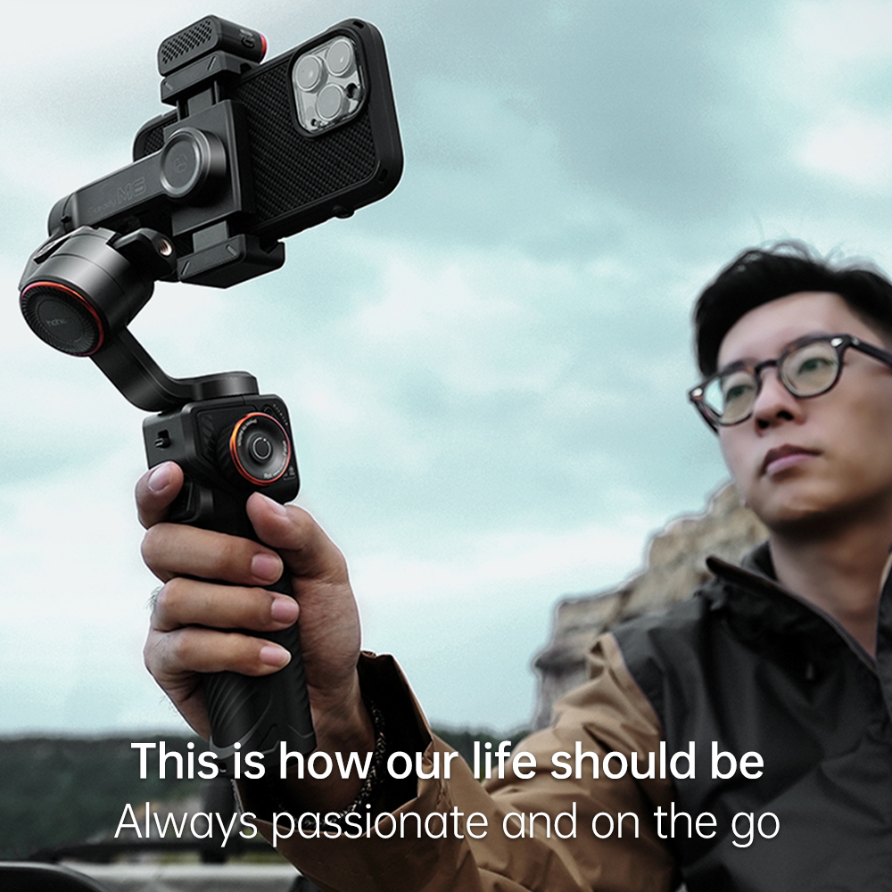 Hohem Isteady M6/M6 KIT - Gimbal Tay Cầm Chống Rung Cho Smartphone, Tích Hợp Cảm Biến AI Xoay 360 độ kèm đèn LED chiếu sáng - Hàng chính hãng - Bảo hành 12 tháng