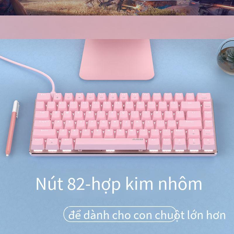 Đặc Biệt Đen Hầu Tước AK33 Hồng Bàn Phím Cơ Xanh Trục Đỏ Trục Bé Gái Dễ Thương Văn Phòng Tại Nhà Trò Chơi Full Phím Không Bấm Bàn Phím