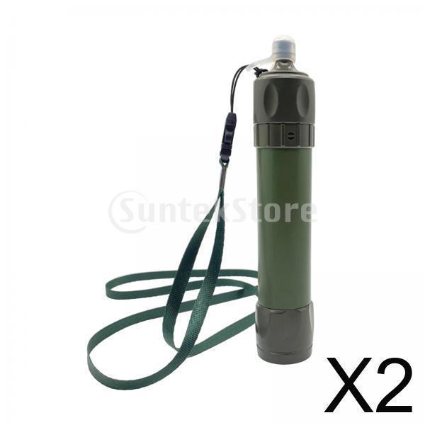 2x Portable Water Filter Purifier Filtration System Camping Hiking Travel