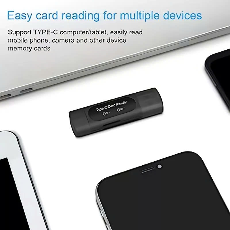 Đầu đọc thẻ nhớ TYPE C + USB sang TF + SD - Hàng Nhập Khẩu