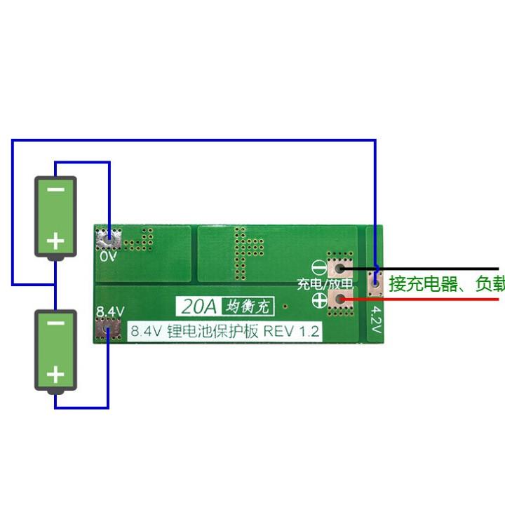 Mạch 2s, 3s, 4s - 40A, sạc cân bằng và bảo vệ pin Li-ion 3.7V.