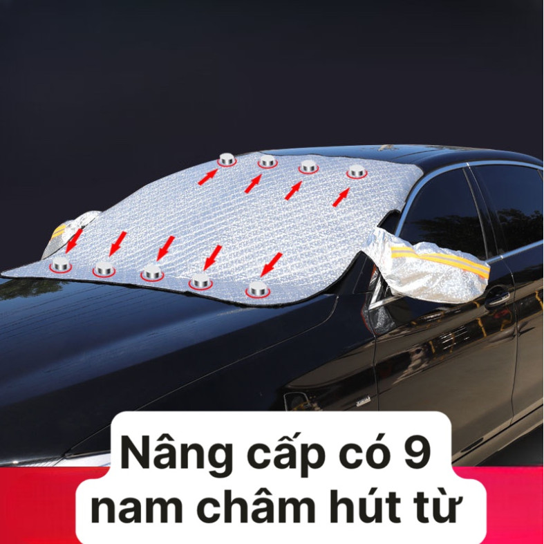 Bạt che nắng kính lái ô tô 4 lớp mẫu mới nhất 2023, che bên hông xe, chụp tai gương phản quang - HÀNG LOẠI 1 CAO CẤP