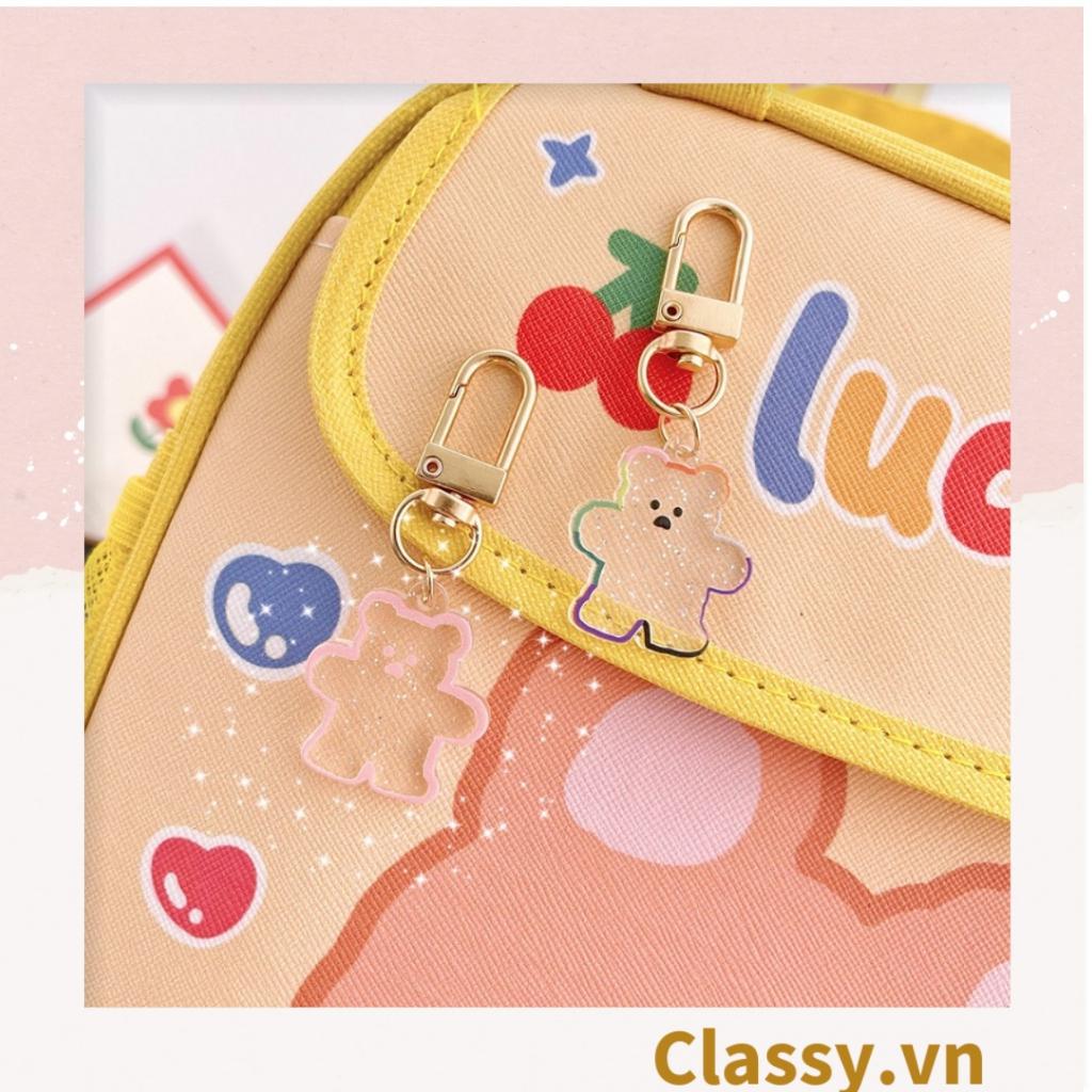 Móc khóa Classy hình con gấu đáng yêu, dùng làm Móc khóa Classy điện thoại, chìa khóa, balo cực xinh PK1278