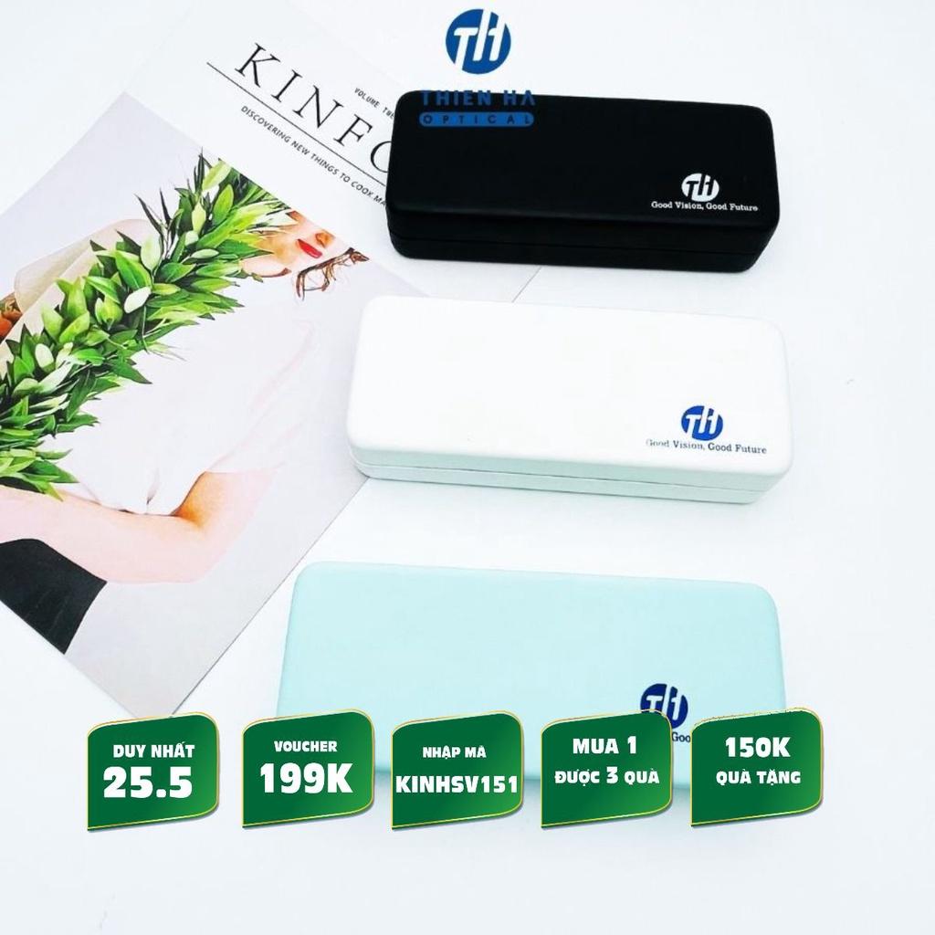 Hộp đựng kính cận nam nữ cao cấp ThienHa OPTIC chất liệu da cao cấp, sang trọng