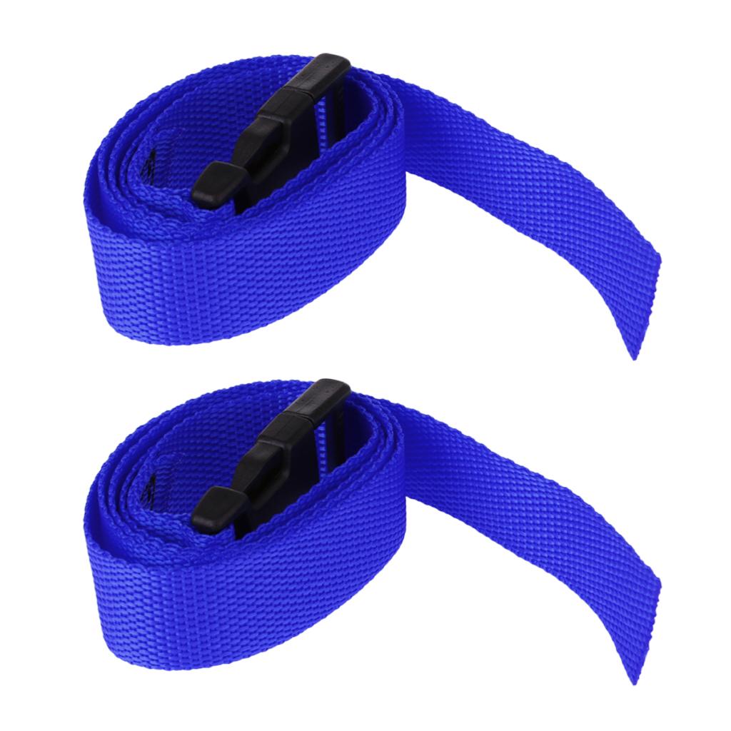 2X 1 Pair of 1m 25mm Golf Trolley Straps with Quick Release Buckle Blue