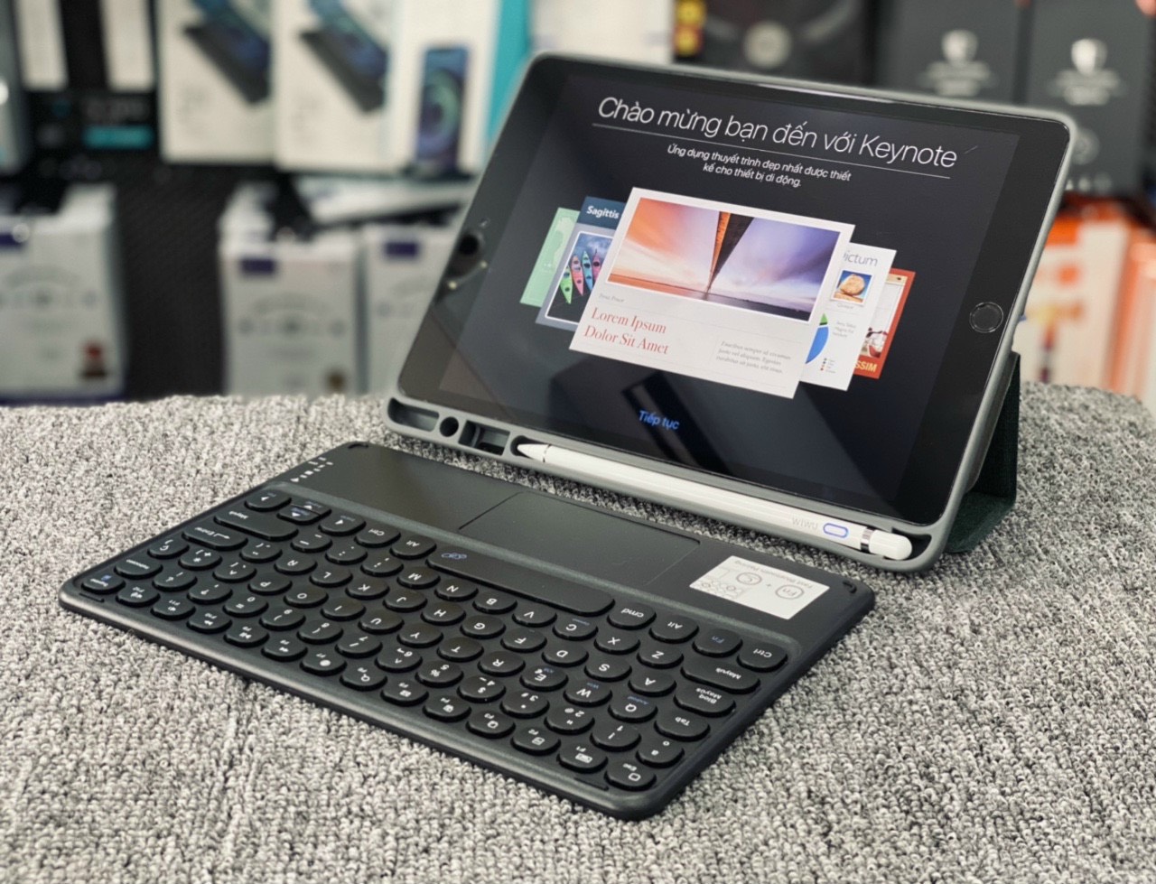 Bàn phím Bluetooth 5.0 không dây tích hợp touchpad cho Cu sac hiệu Coteetci Portable Smart Keyboard (thời lượng pin cực cao 2-4h) - hàng nhập khẩu