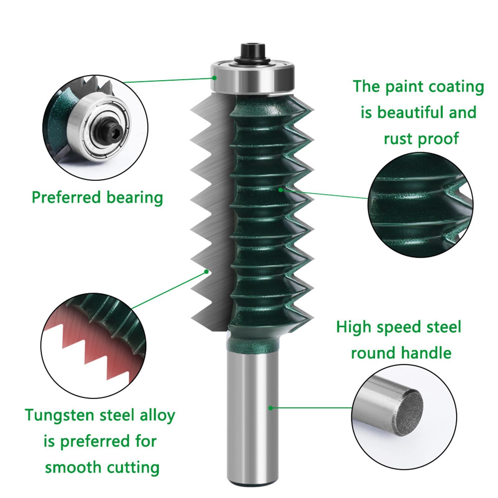 Alloy Finger Joint Glue Router Bit 12mm Shank for DIY Cabinet Furniture