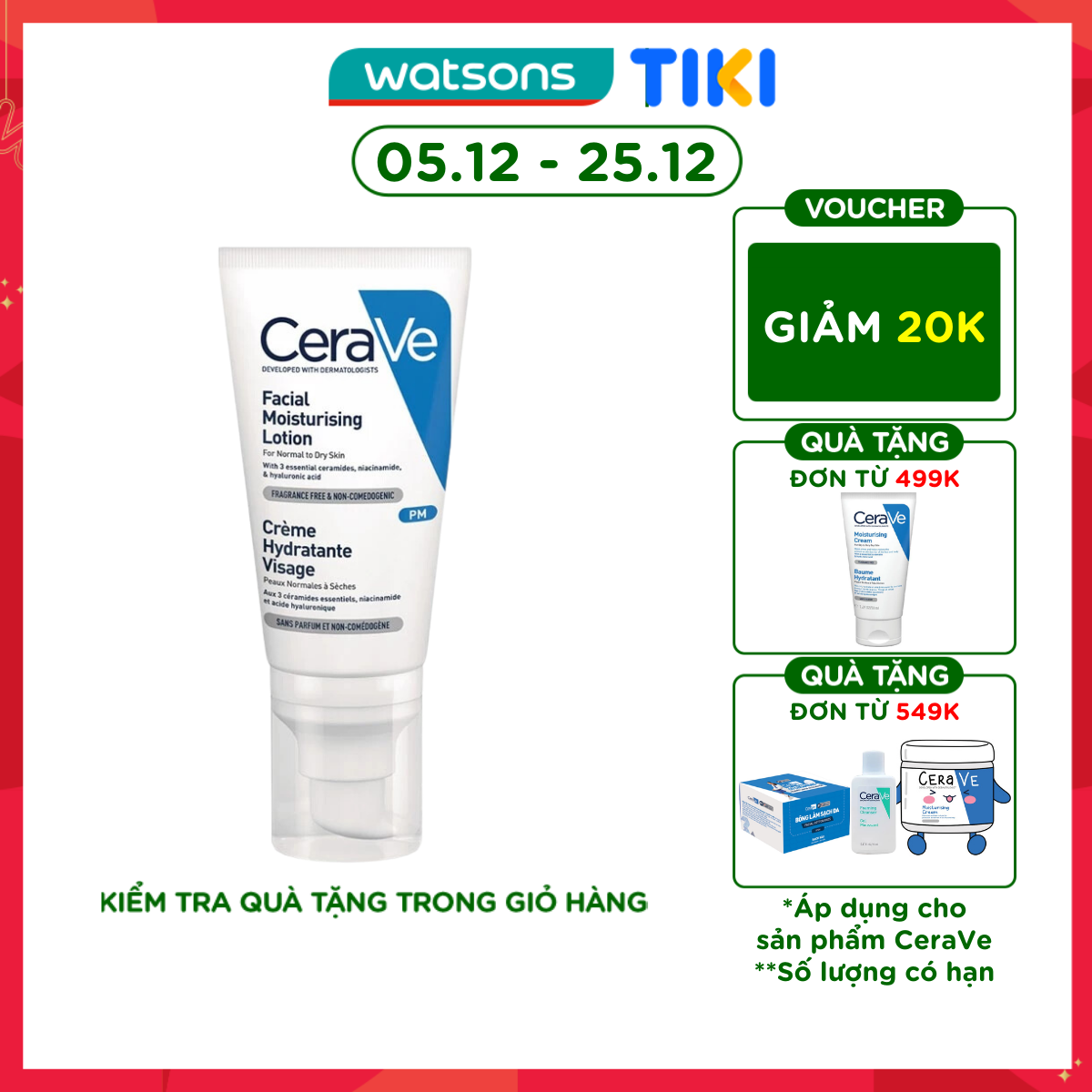 Sữa Dưỡng Ẩm Ban Đêm Cerave Facial Moist Lotion Pm 52Ml
