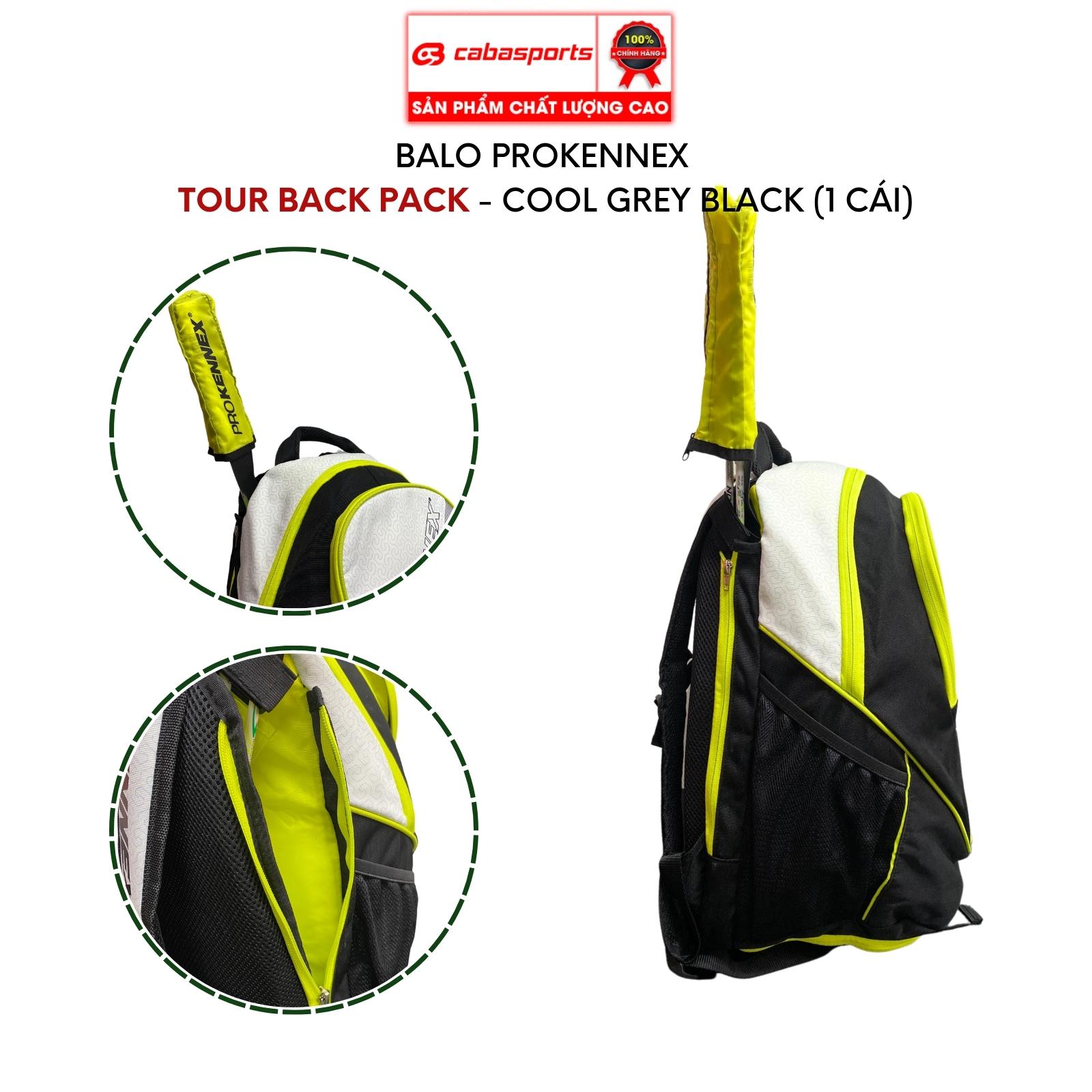 Túi thể thao Prokennex Tour Back Pack thời trang cao cấp, balo đựng vợt cầu lông tennis chất lượng chính hãng