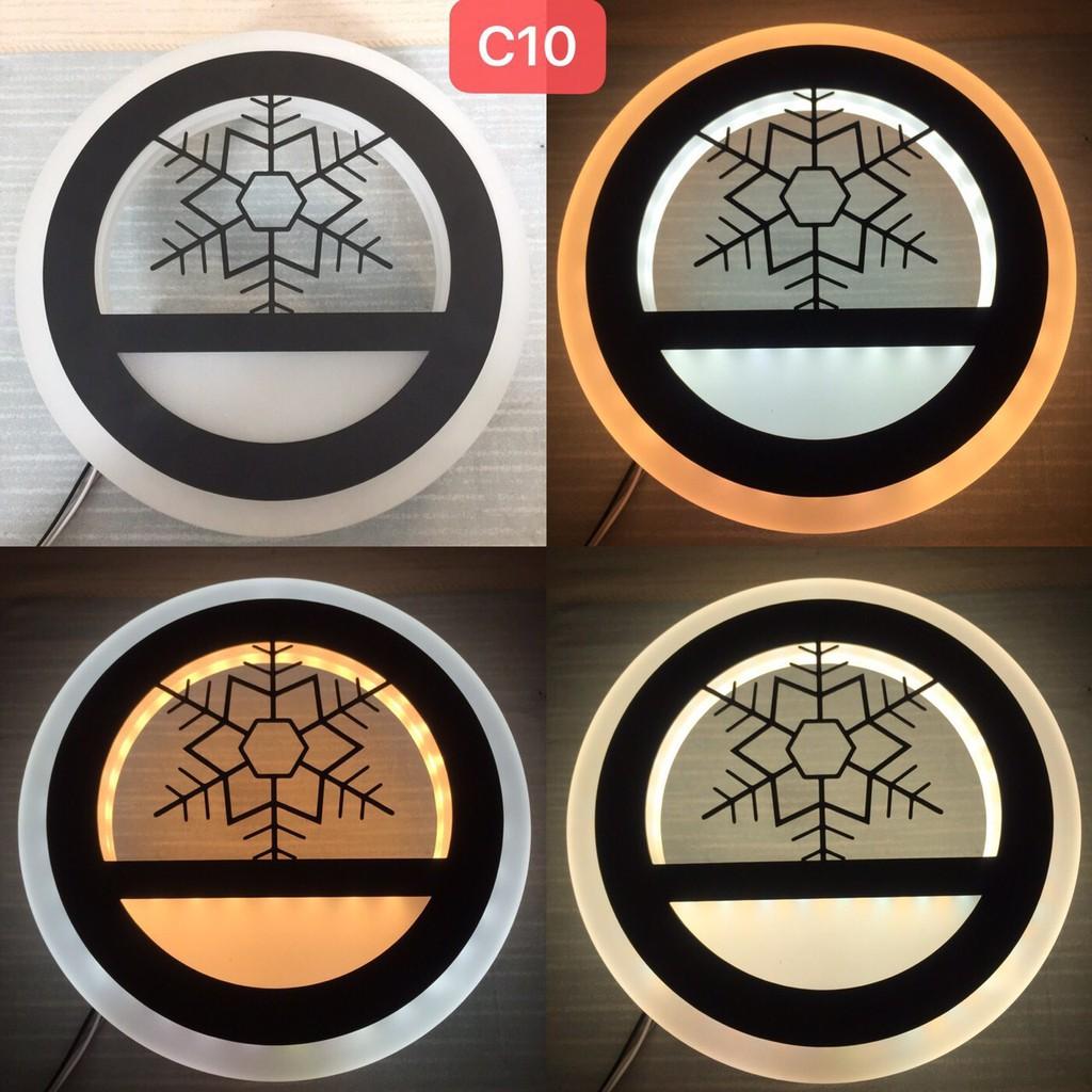 Đèn tường LED Cafe C10 3 chế độ màu ánh sáng họa tiết độc đáo