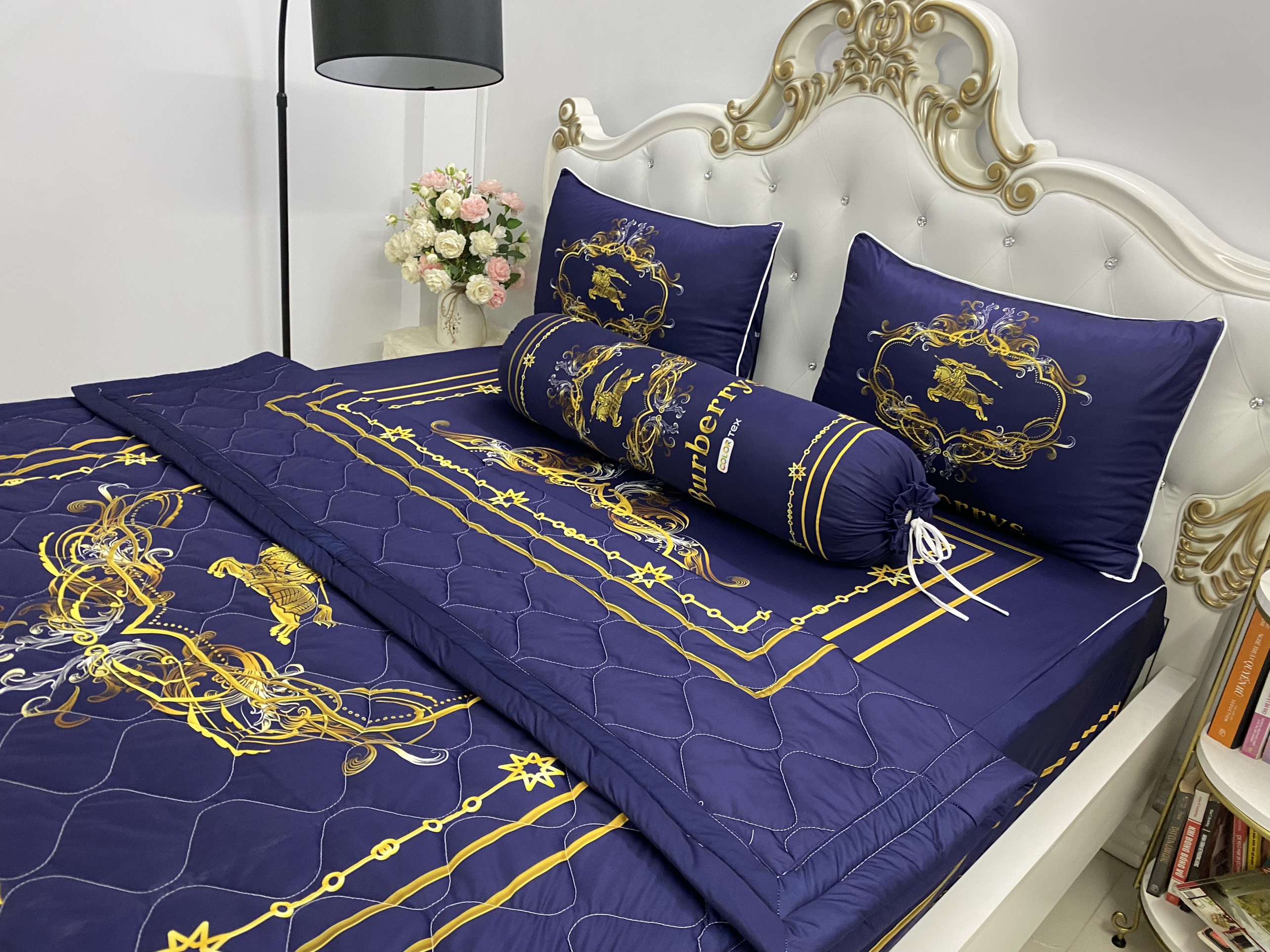 Bộ Drap mền + áo gối thun Ý 5D Cao Cấp , mát lạnh, thấm hút tốt.
