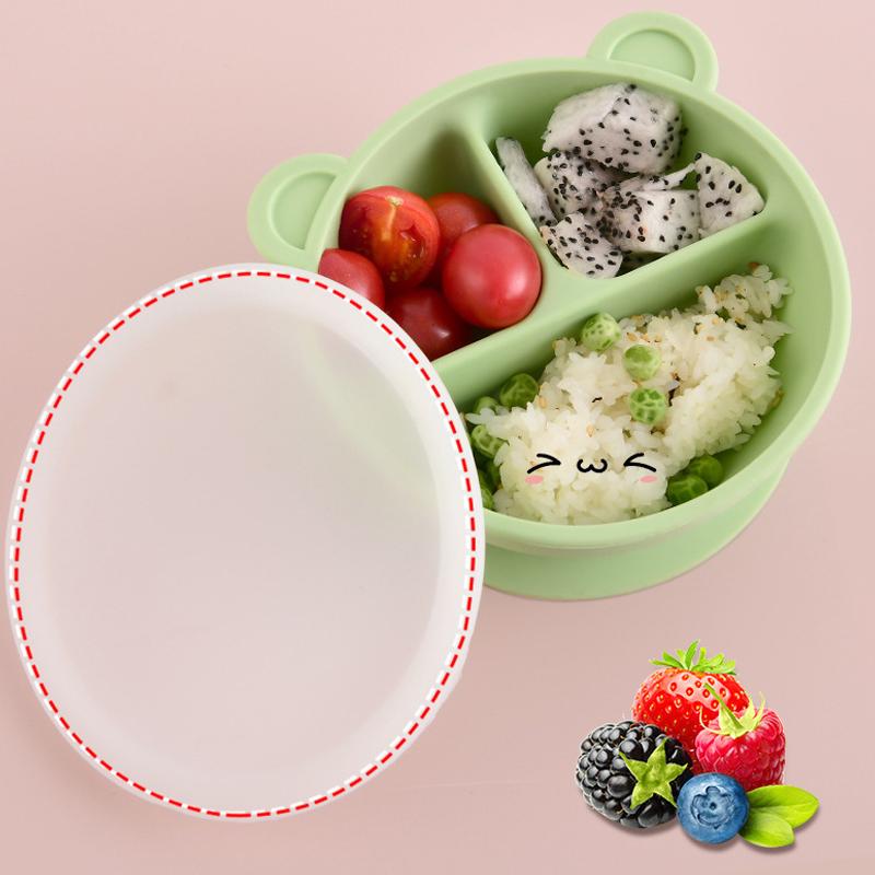 Ốp Tô Cho Bé Hoạt Hình Chống Trượt Chống Thấm Nước Trẻ Em Tấm Hút Chống Rơi Món Ăn Cho Bé Ăn Dặm Thứ Bộ Đồ Ăn