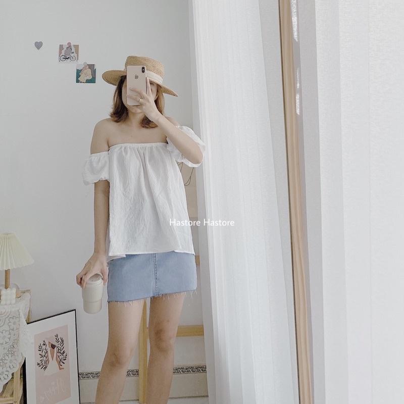 Áo trễn vai rớt tay chất xốp deal 99k