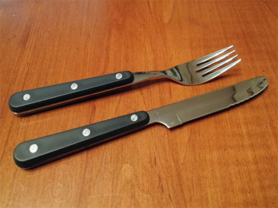 Bộ dao &amp; nĩa inox Echo - Cán Phenolic - Hàng nội địa Nhật Bản nhập khẩu chính hãng