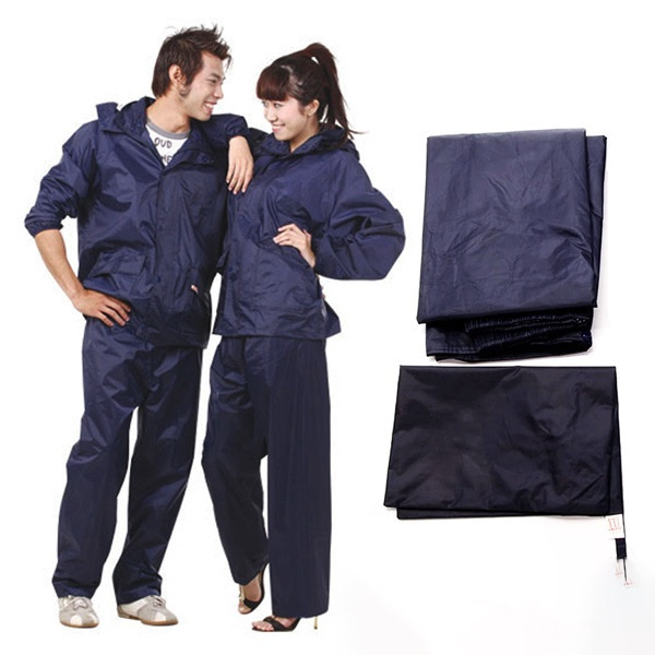 Bộ áo mưa 2XL vải dù cao cấp ,chống thấm ,chống nước ,dày , trang nhã nhỏ gọn tiện dụng mang theo cho cả nam và nữ