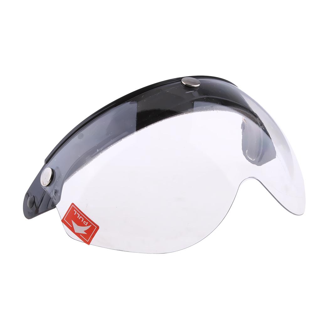 2X Motorcycle Helmets 3/ 3 Snap  Up  with Lens -Clear