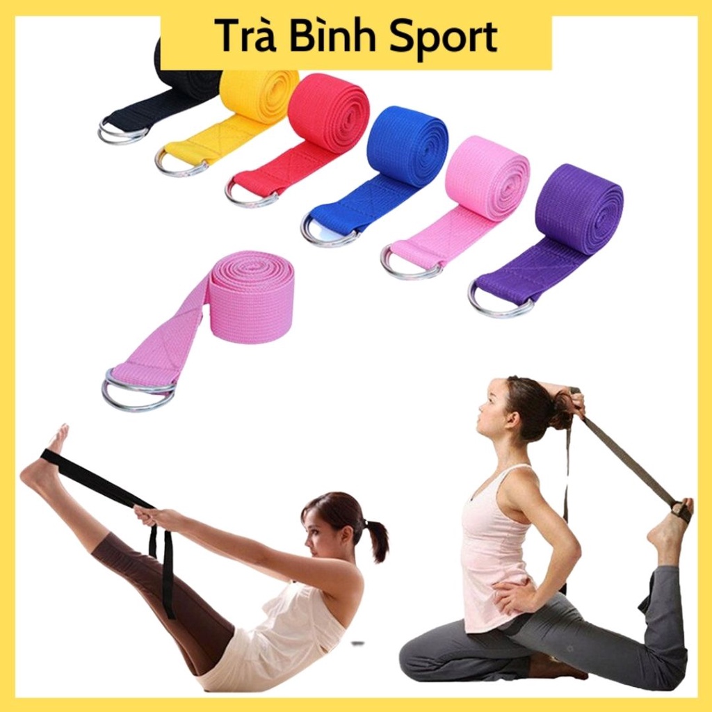 Dây tập Yoga Cotton loại tốt dài 1,8mx3,8cm hỗ trợ tập động tác khó tăng độ dẻo uốn người tập Yoga GYM53