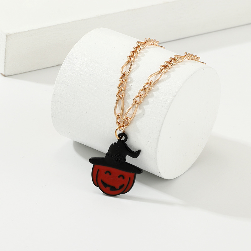 Vòng tay lắc tay Halloween Bí Ngô đỏ đội mũ cực cool