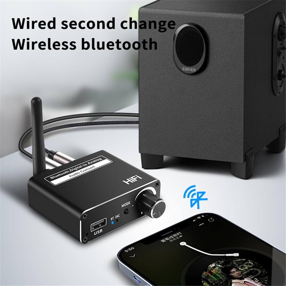 Kỹ Thuật Số Sang Analog 192kHz DAC Bộ Chuyển Đổi Không Dây Bluetooth 5.0 Với Tai Nghe Quang Học Đồng Trục Amp 3.5Mm Hỗ Trợ Bộ Chuyển Đổi Âm Thanh USB