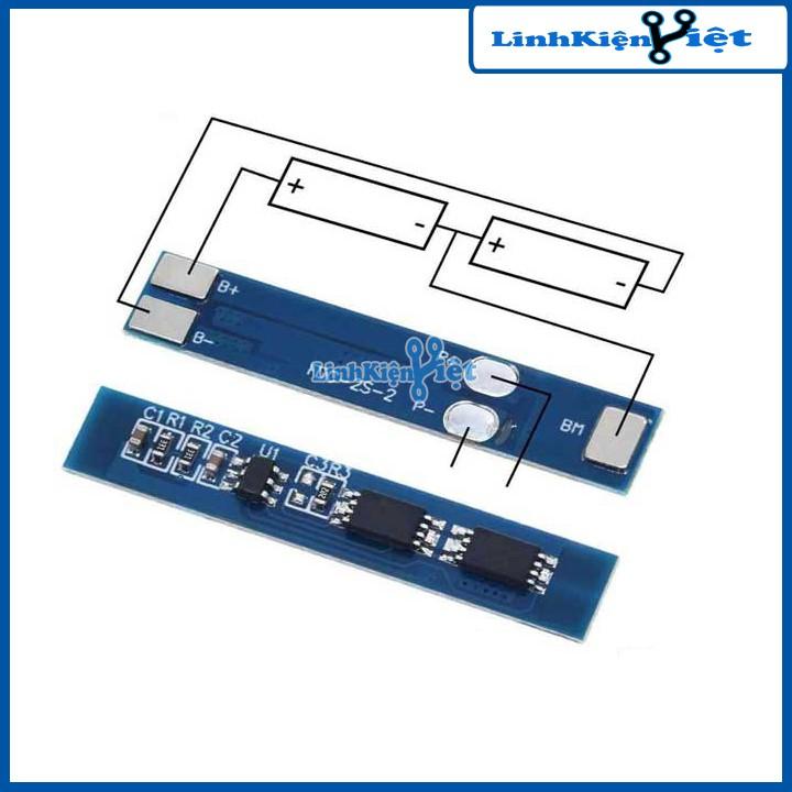 Module Bảo Vệ Pin Lithium 2 Cell 7.4V Dòng Xả 7A