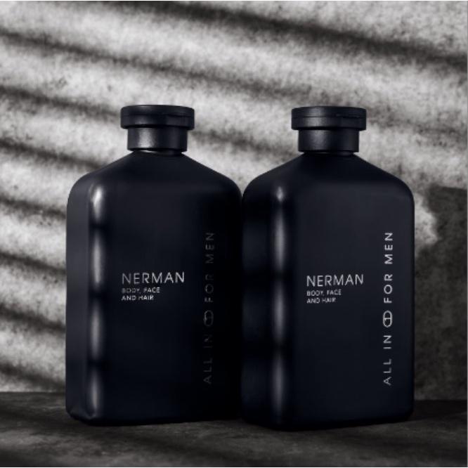Bộ quà tặng Noel giáng sinh cho nam LOVE BOX - 2 Sữa tắm gội hương nước hoa cao cấp NERMAN 350ml/chai
