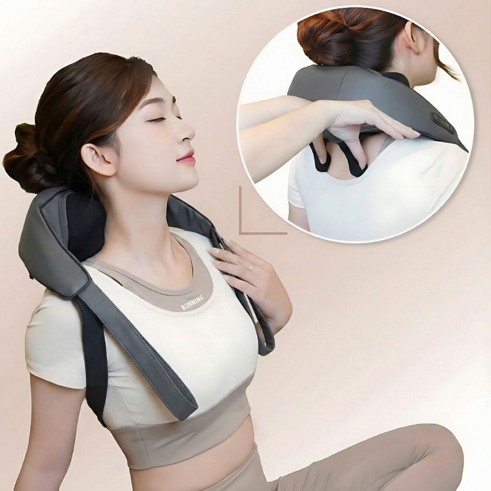 Máy massage cổ vay gáy 4D Kachi MK395 mô phỏng bàn tay người, chạy pin không dây tiện lợi - hàng chính hãng
