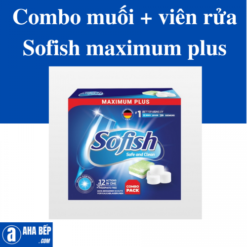 Combo muối rửa + Viên rửa Sofish MAXIMUM PLUS - Hàng chính hãng